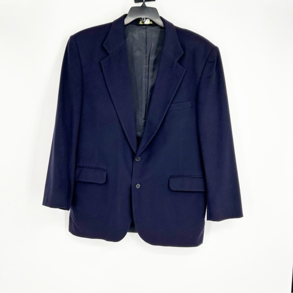 Branford & Taylor Navy 100% Cashmere Blazer Size 48R (see measurements)